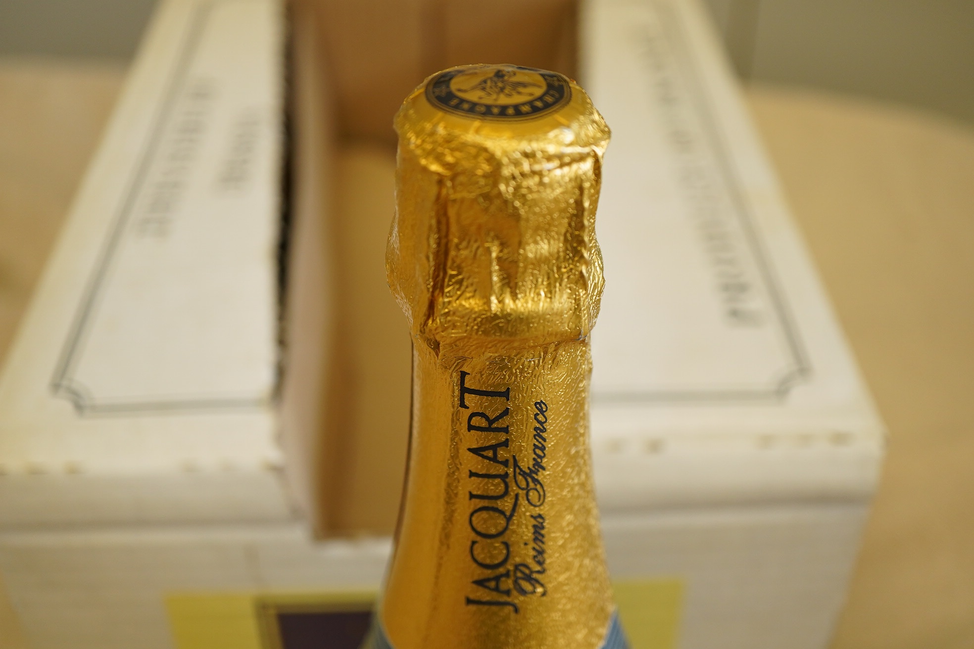 Eight bottles of Jacquart Brut Mosaique Champagne